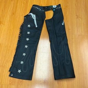 NWOT RARE Leather Kitty Chaps by ICON size Medium